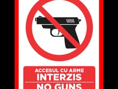 Placuta accesul cu arme interzis no guns allowed