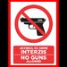 Placuta accesul cu arme interzis no guns allowed